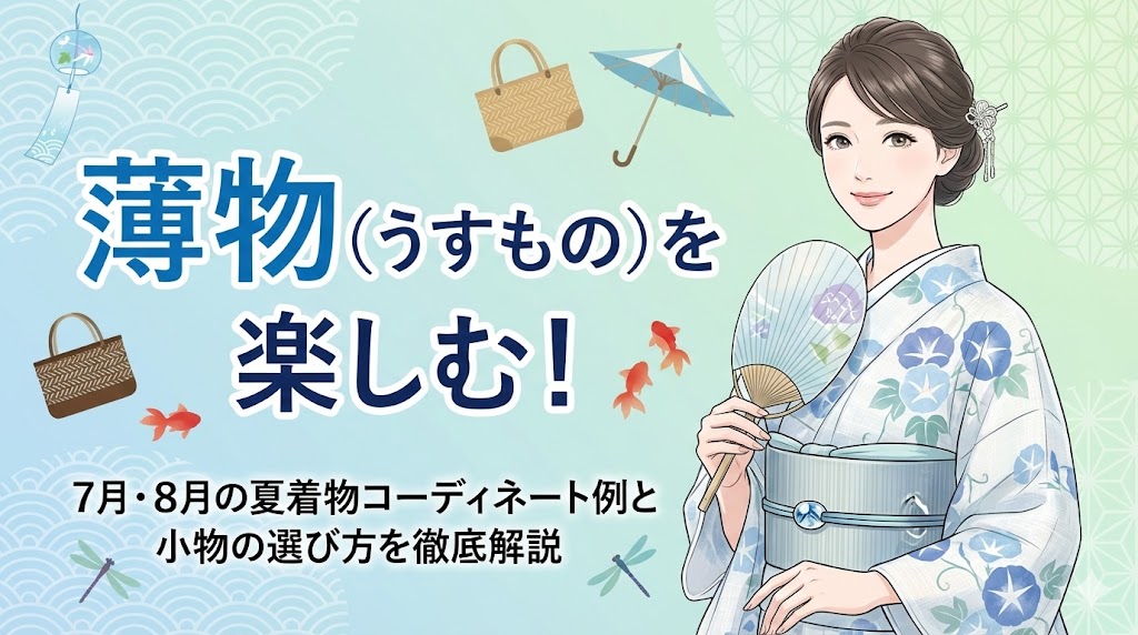 薄物（うすもの）を楽しむ。7月・8月の夏着物コーディネート例と小物の選び方を徹底解説 | 着物買取さくら